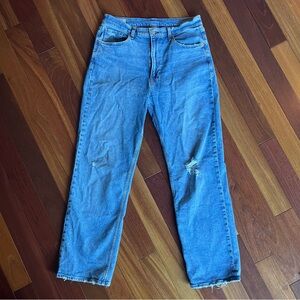 GAP 90s LOOSE HIGH RISE DISTRESSED JEANS